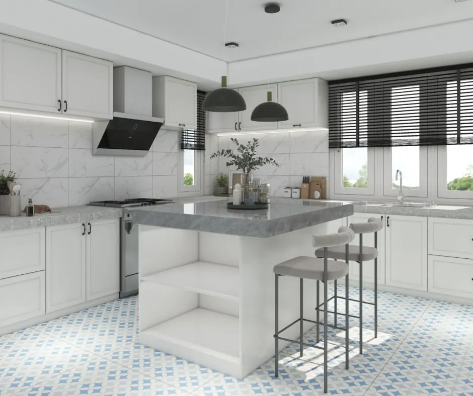 Dapur putih &amp; island