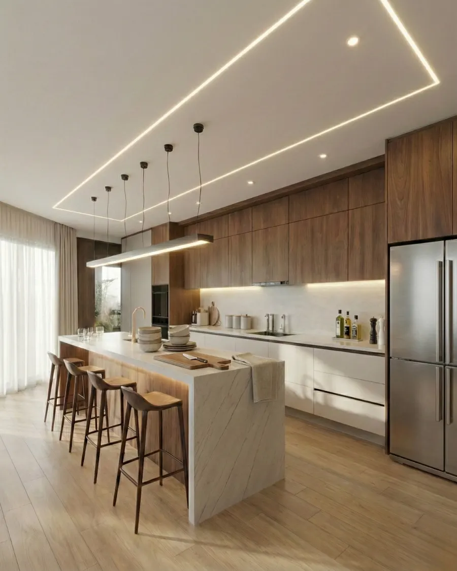 Dapur island & kabinet kayu